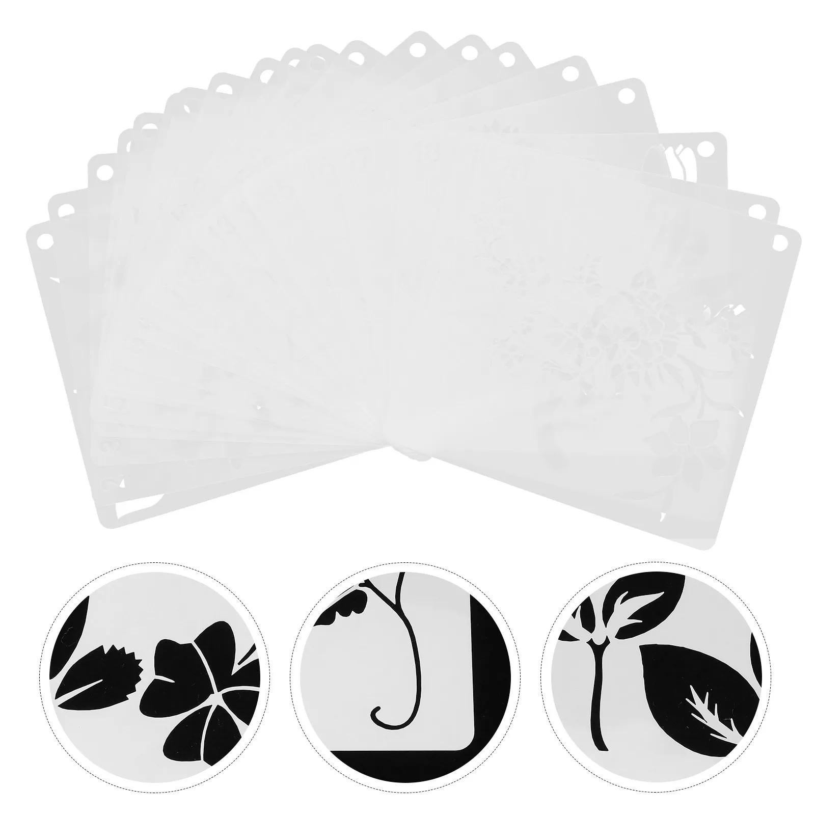 

20pcs Painting Templates Reusable DIY Craft Stencil Sunflower Cutout Pet Flower Painting Stencil Art Decor