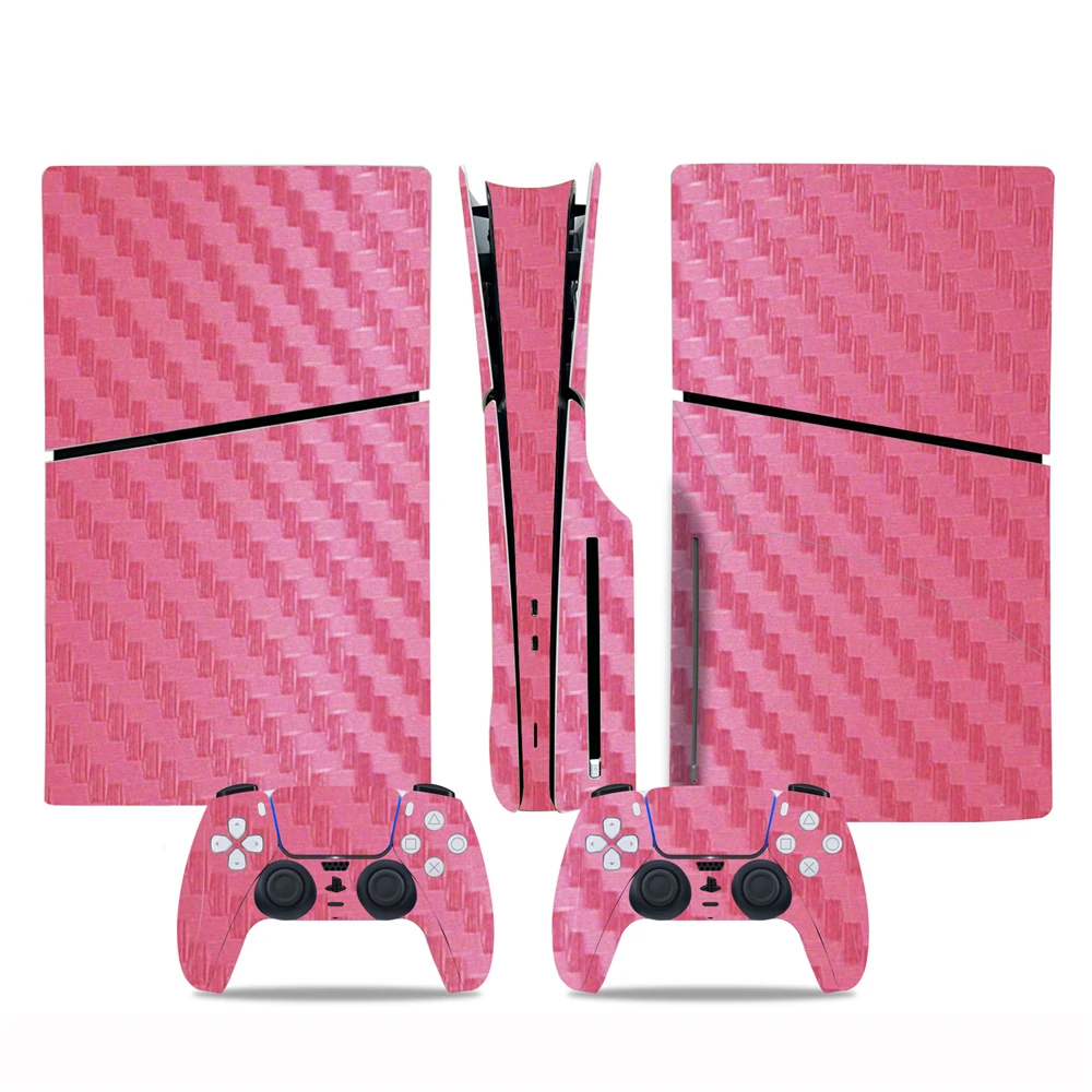 Multi Colors For Sony PS5 slim Console Disk Edition Carbon Fiber Skin Cover Sticker Host Center Decals Game Console Accessories