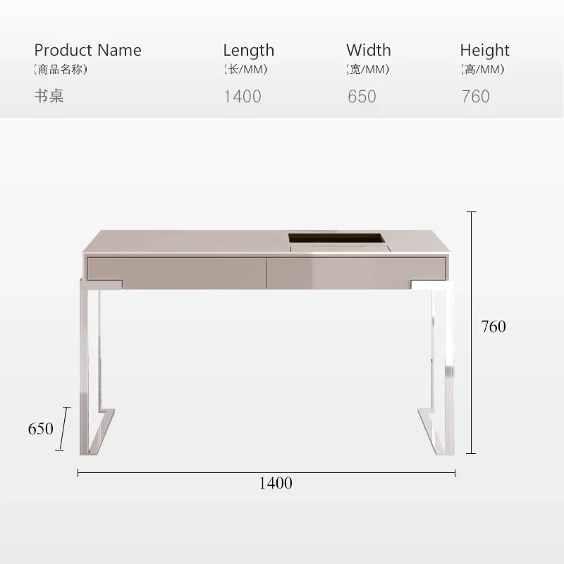 

JJModern Light Luxury Desk Simple Luxury Study Computer Desk
