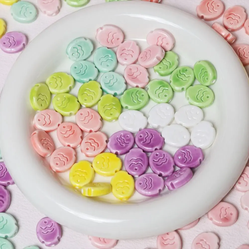 10 Stück Fischform Taiyaki Keramikperlen Handarbeit Keramik Spacer Lose Perlen Halskette Ohrringe Cartoon Design