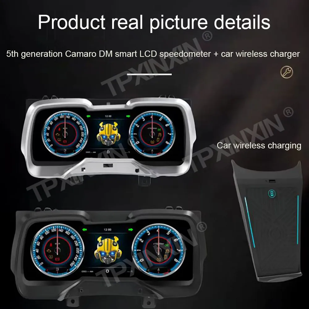 For Chevrolet Camaro 2009 - 2015 Car LCD Dashboard Panel Virtual Cockpit Digital Cluster Instrument Speedometer Unit Screen