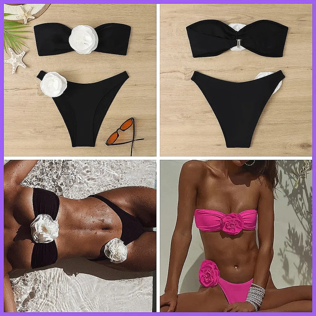 

Floral Push Up Bikini Set for Women - Sexy Brazilian Beach Swimwear & Bathing Suits