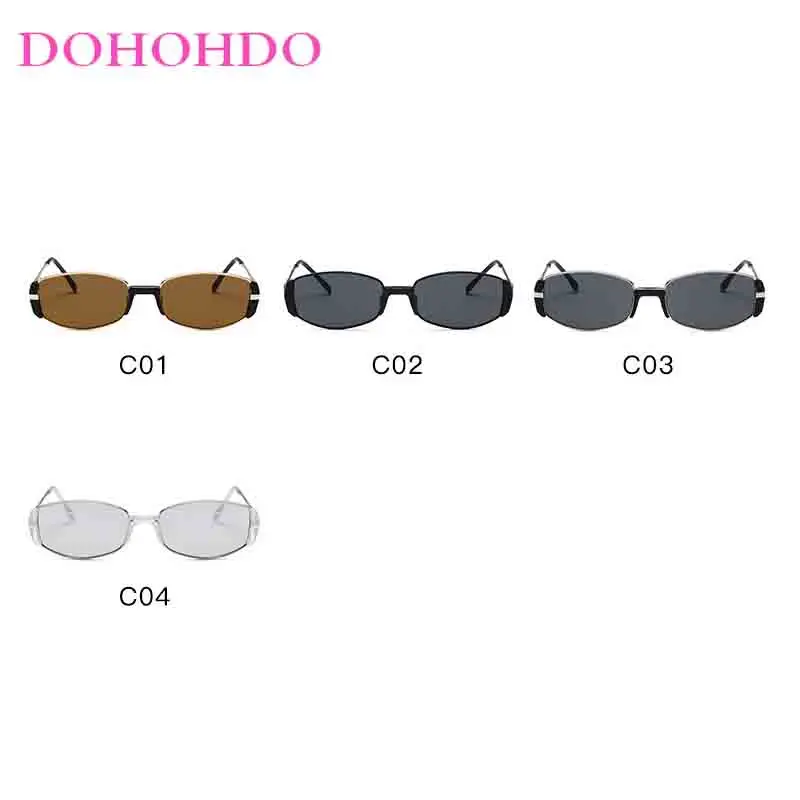 Trends Rechteck Sonnenbrille Frauen Männer Mode Rahmenlose Sonnenbrille Luxus Marke Designer Unisex Reise Fahren Sonnenbrille UV400