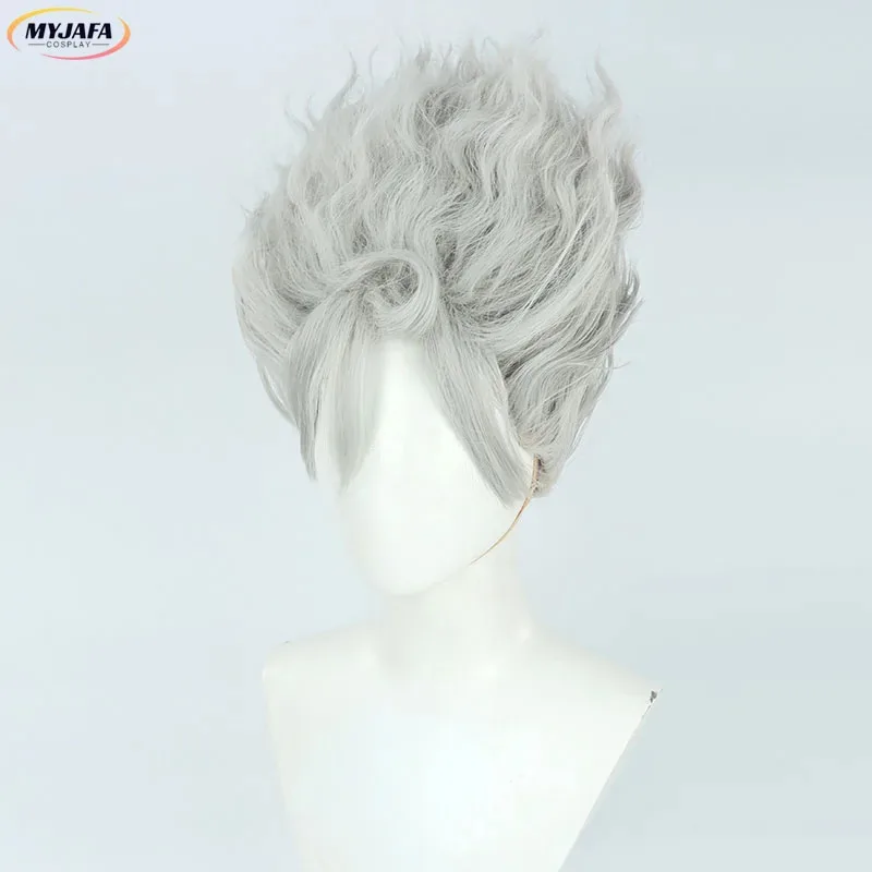 2025 Monkey D Cosplay Anime Cappello di paglia Boy Gear 5 Nika Rufy Argento Grigio Ricci Parrucche sintetiche resistenti al calore + Parrucca