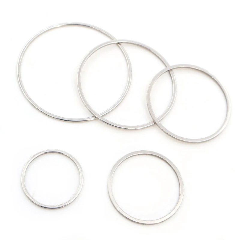 20pcs 15/20/25/30/35/40mm 316 Edelstahl Gold Überzogene Ohrringe ringe Großen Kreis Ohr Draht Hoops Anhänger DIY Schmuck Erkenntnisse