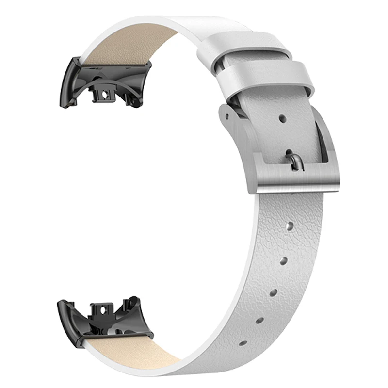 Leren bandje voor Mi Band 10 9 8 horlogebandje roestvrijstalen gespsluiting armband voor Xiaomi Smart Band 8 9 10 polsband accessoires