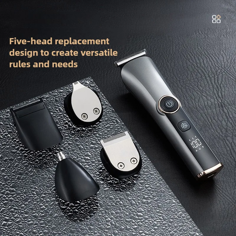 2025年新型ユーピン 5 in 1 バリカン 電動デジタルディスプレイ メンズ多機能脱毛器、バリカン、トリマー