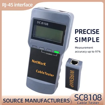 Testeur de réseau sans fil multifonction portable, testeur de câble téléphonique, compteur de réseau de données PC numérique LCD, CAT5, RJ45, LAN, SC8108