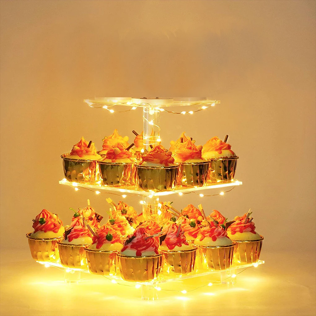 Acrylic Display And Sturdy Cupcake Stands For Party Desserts Anti-skid And Wear-resistant Will Shine