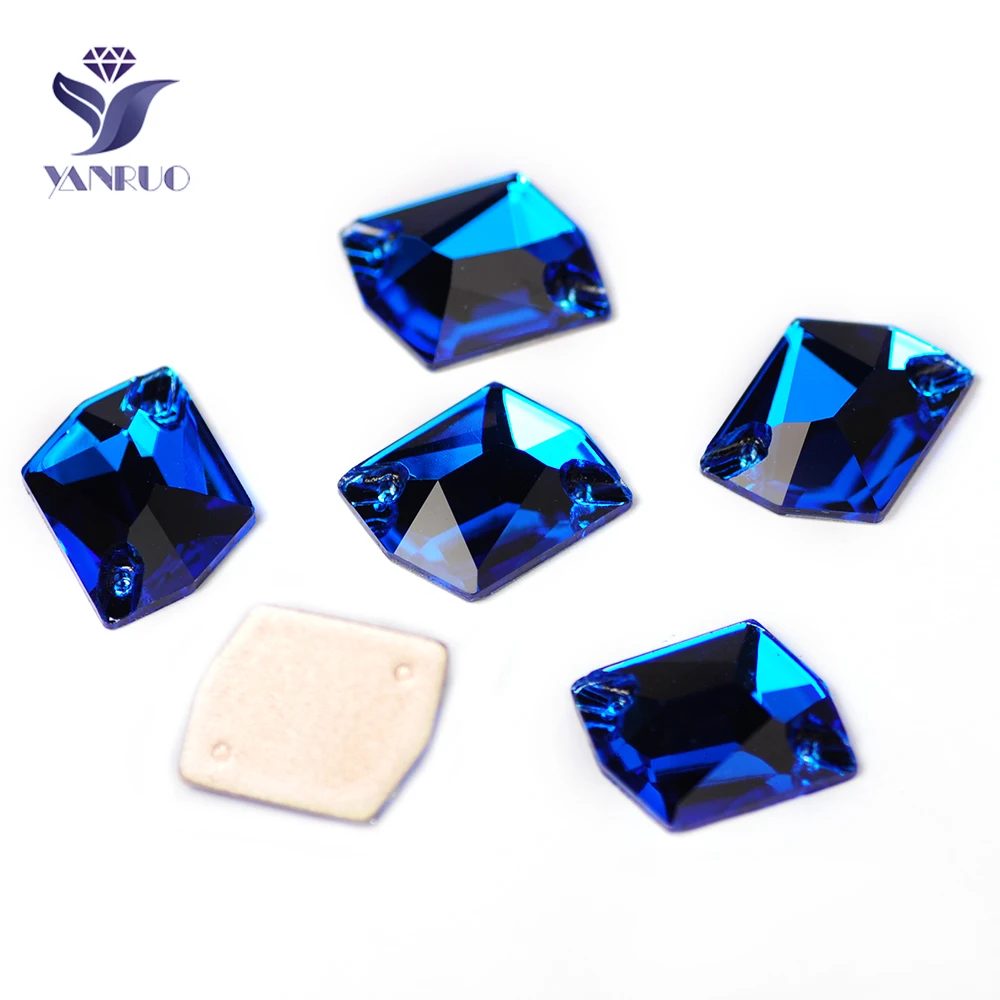 YANRUO 3265 Cosmic Capri Blue Crystals For Needlework Stones And Crystal Sew On Rhinestone Diy Sewing Crystal For Clothing