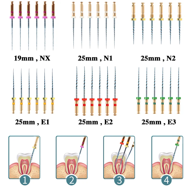 Dental Root Canal Super Taper Rotary  NiTi  Endodontic Engine Use Root Canal Treatment 19/25MM