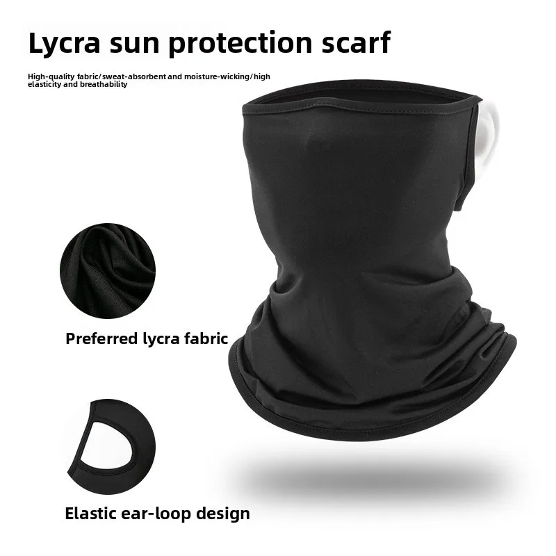 Outdoor Cycling Riding Sunscreen UV Protection Dustproof Breathable Multifunctional Neck Gaiter Scarf Face Mask Ear Loop