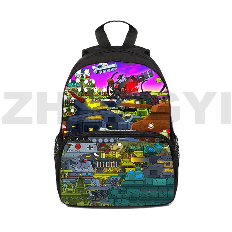 Mochilas 3D de Anime World of Tanks para niños, tanques Gerand de dibujos animados para adolescentes, Mini bolsa de 16 pulgadas, bolsa de guardería de truenos de guerra para niños