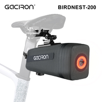 Gaciron Bicycle Saddle Bag With Smart Taillight BIRD NEST Bike Bag With Motion Sensor Rear Light 30lm USB-C Charging For Cycling