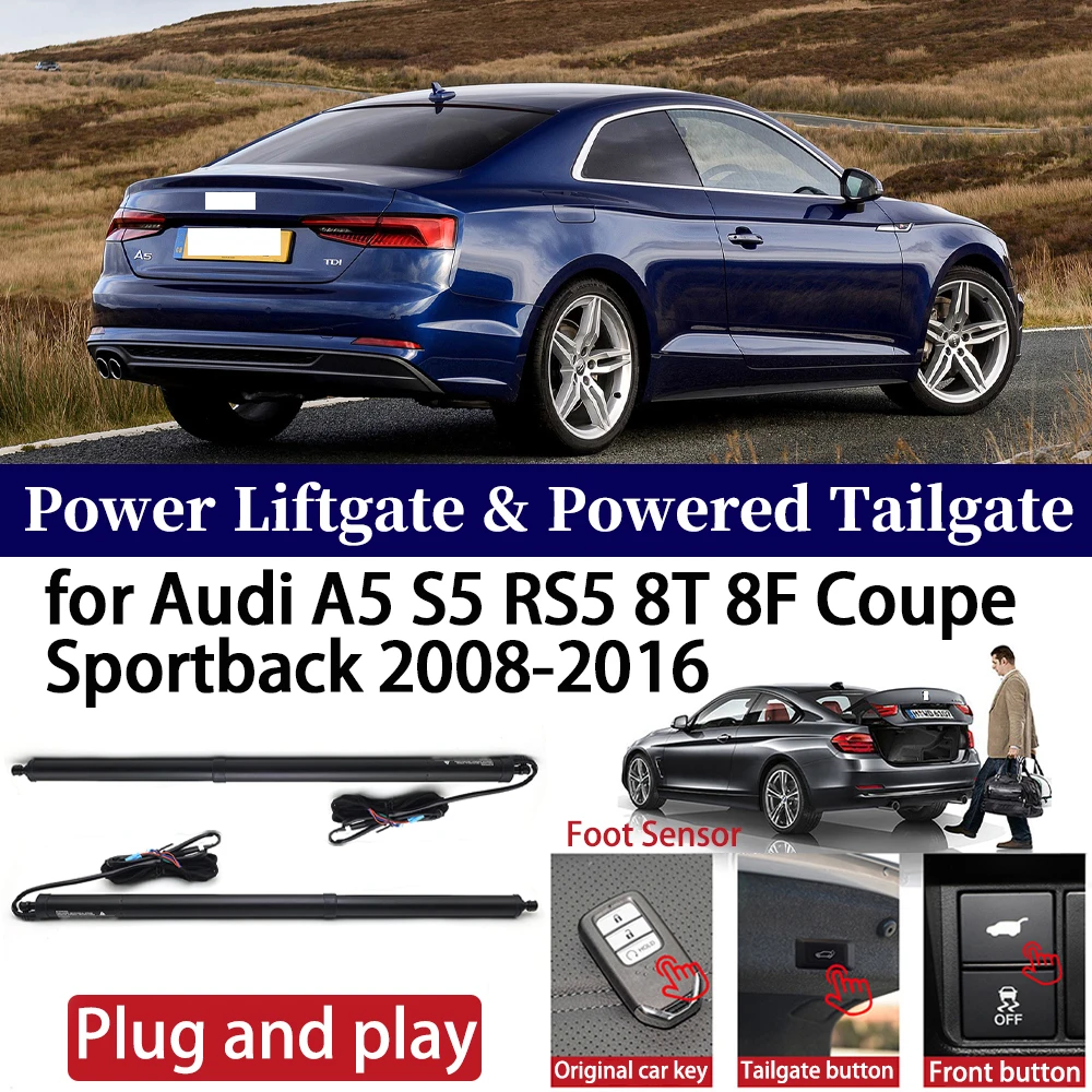 

for Audi A5 S5 RS5 8T 8F Coupe Sportback 2008-2016 Car Power Liftgate Automatic One-Click Powered Tailgate Strut Plug＆ play