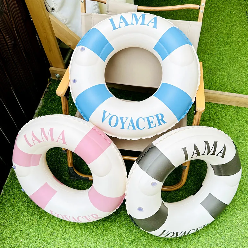 2026  Ins Retro Inflatable Swim Ring Armpit Float For Kids Adults Denmark Style Thickened PVC Double Airbags