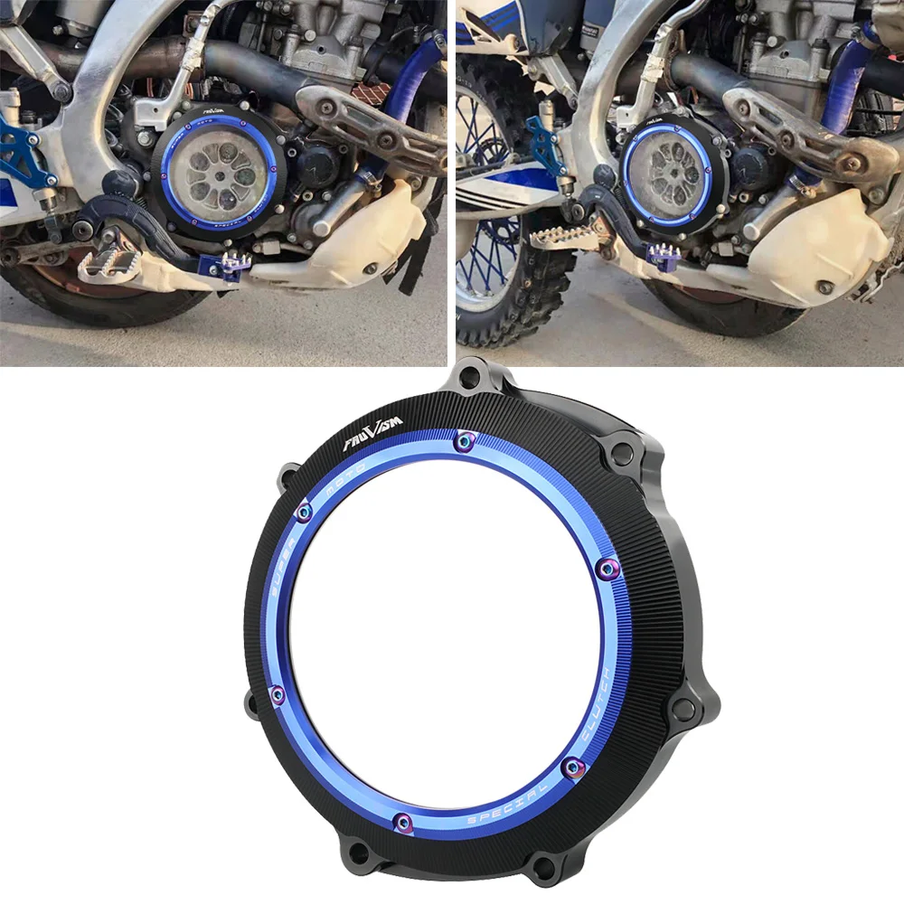 Motorcycle Clear Clutch Cover Guard For Yamaha YZ WR 450F YZ250F 2003-2009 WR450F 2003-2015 YZF WRF 450 Transparent Protector