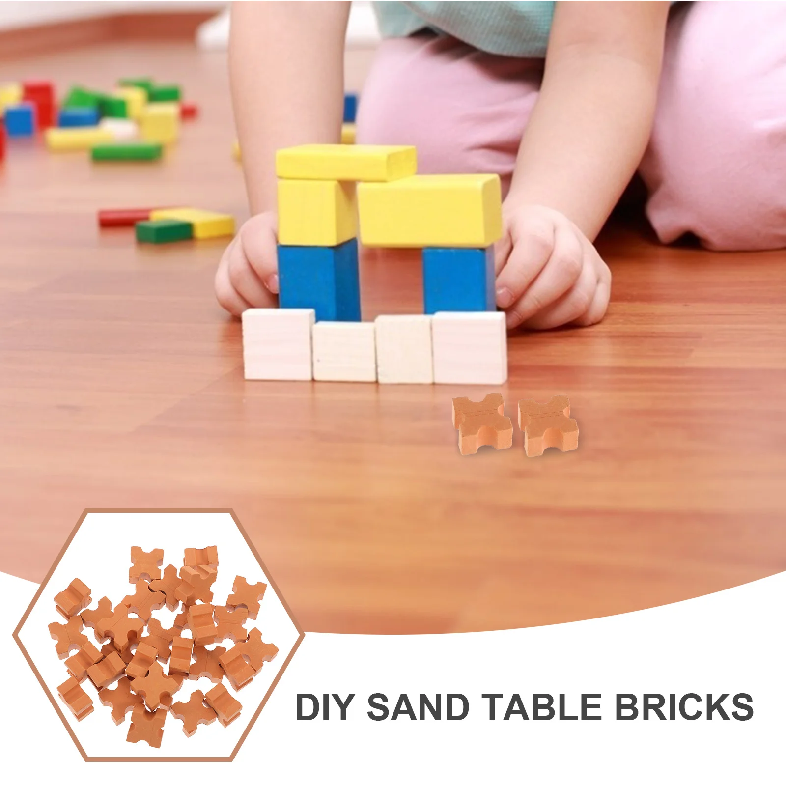 50 قطعة من الطوب الصغير DIY محاكاة واقعية طاولة رمل مصغرة العمارة الطوب الصغير للحرف اليدوية حديقة ديكورات منزلية