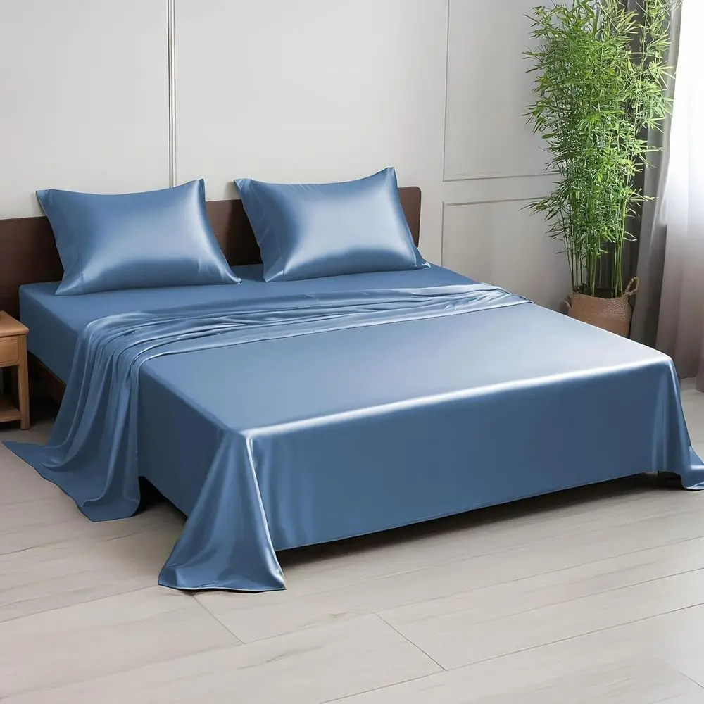 Premium 100% Viscose Derived rom Bamboo Split King Sheet Set - Ultra Sot, Breathable & Cooling, Ideal or Hot Sleepers, 16