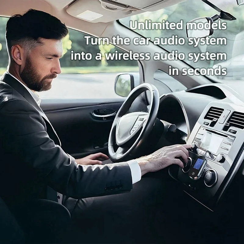 Bluetoothトランスミッターおよびレシーバー,ワイヤレススクリーンアダプター,3.5mm補助ジャック,テレビ用ステレオ,PC,ヘッドフォン,カーミュージック,5.3