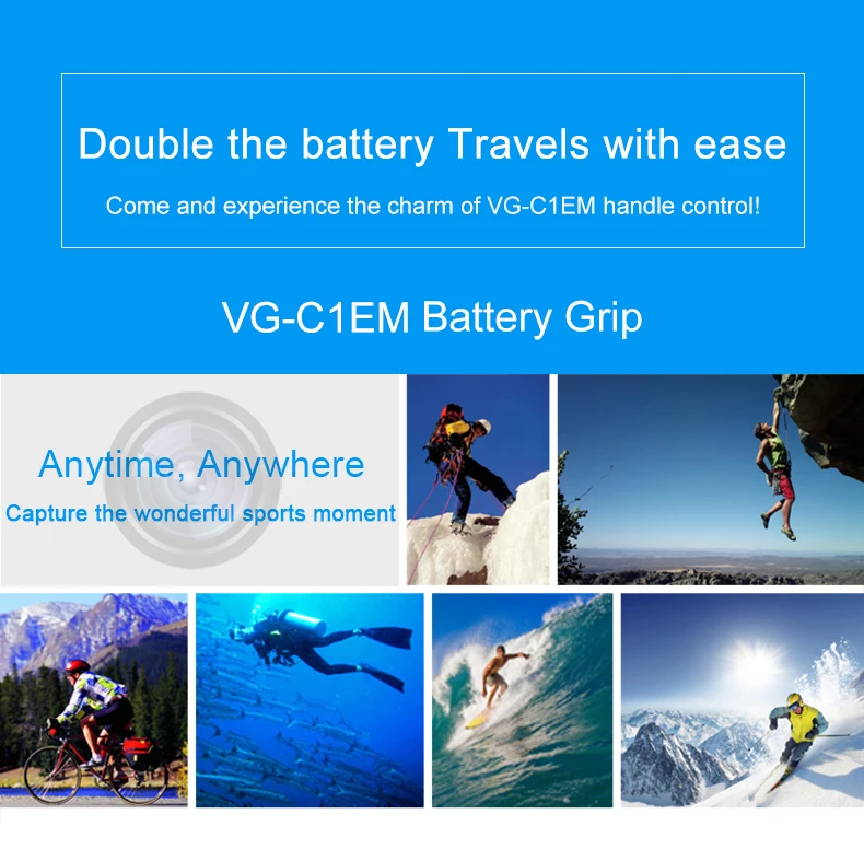 VG-C1EM Vertikaler Batteriegriff für Sony A7 A7S A7R Spiegellose Kameras Doppelte NP-FW50 Steckplätze Vollformat-Handgriff für Porträtaufnahmen – Detail 2