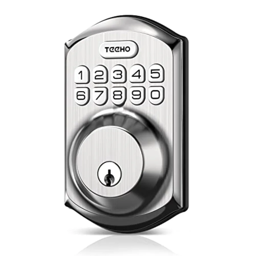 TE001 Keyl Entry Door Lock with Keypad - Smart Deadbolt Lock for Front Door with 2 Keys - Auto Lock - Easy Installation