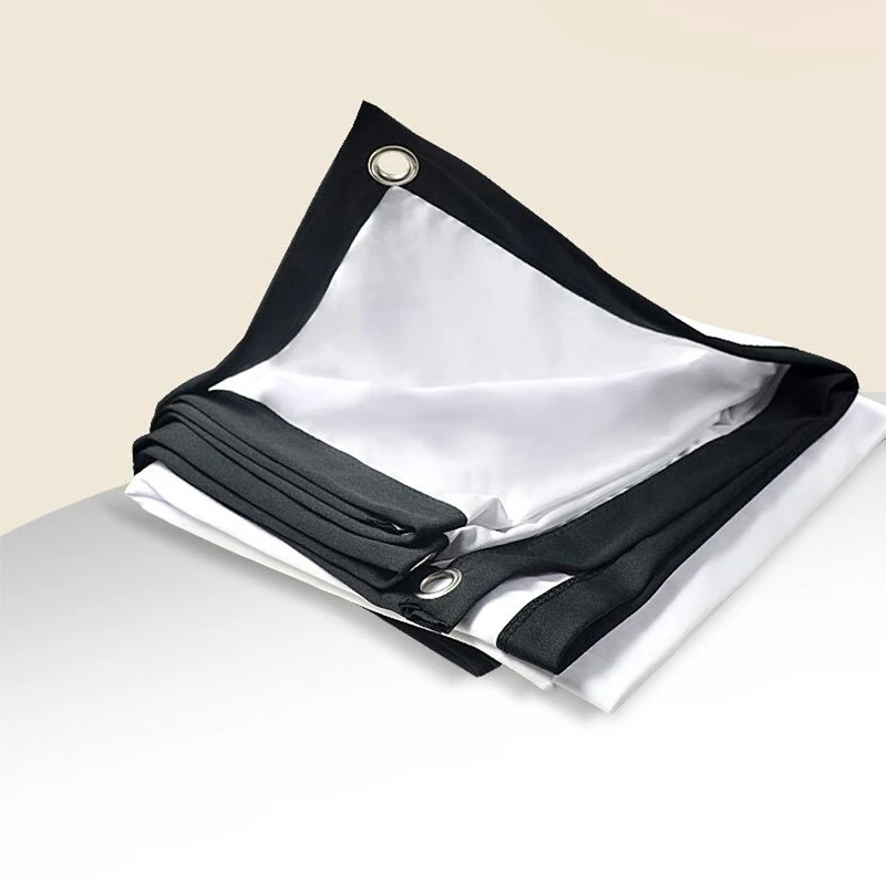 For Home Indoor Outdoor 60-150 inch Portable Foldable Projector Screen High Density White No Creases Soft Projection Screen 16:9