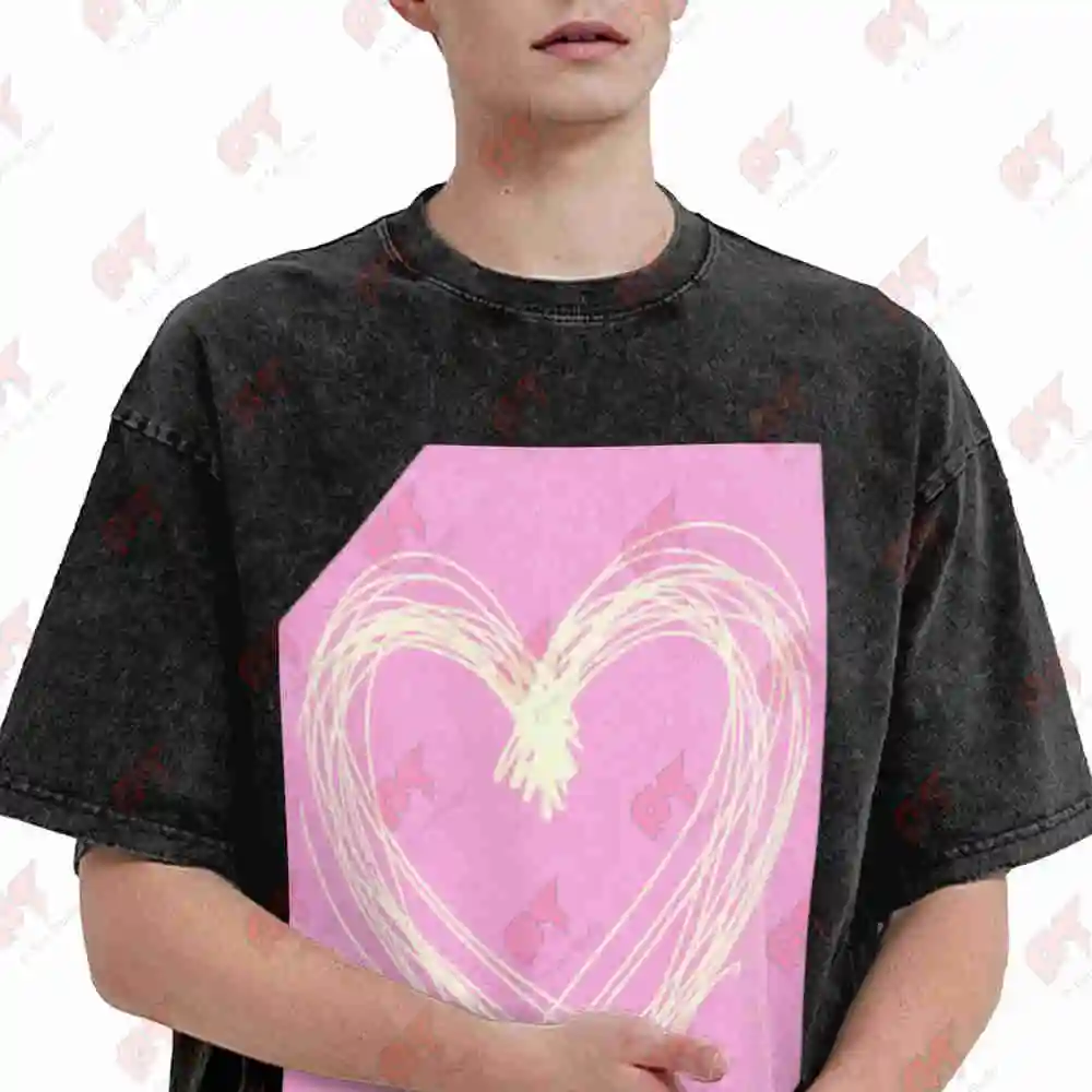 Interactive Glow In The Dark Birthday Parties Festivals Vintage Washed Tee Pure Cotton T-Shirt