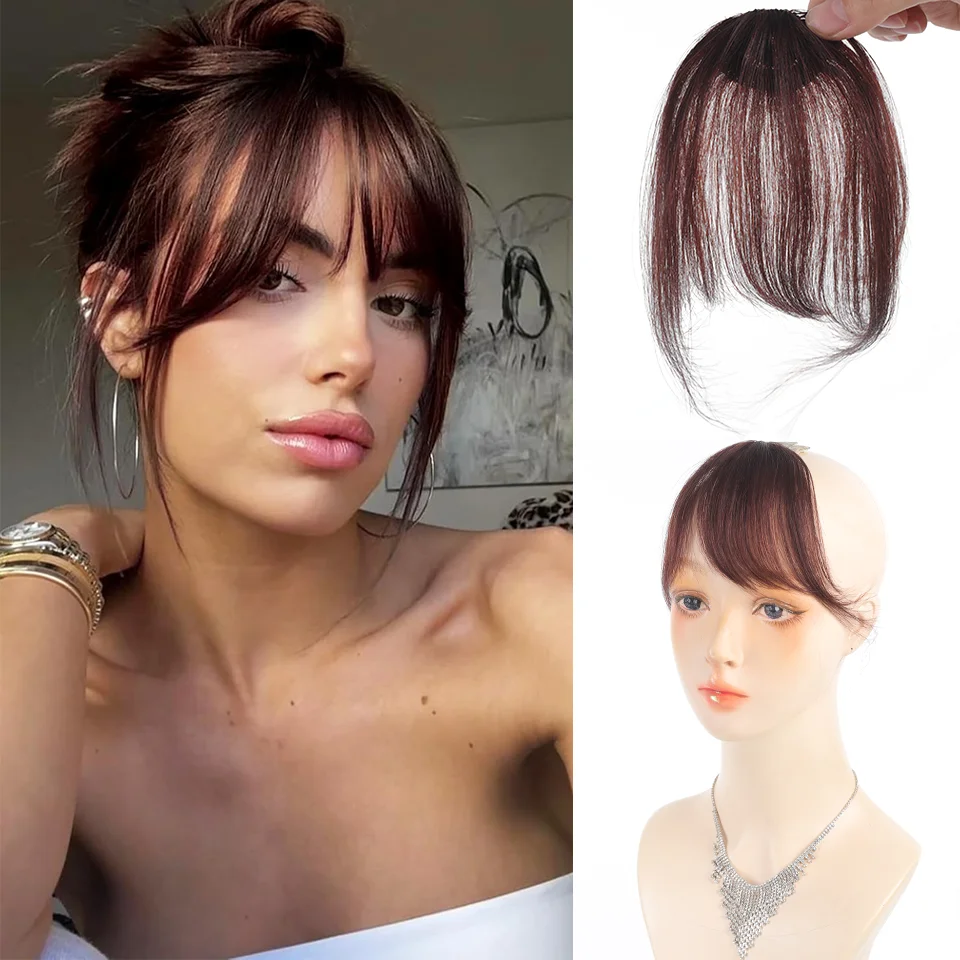 مشبك شعر الانفجارات 100% شعر ريمي بشري بني فاتح مشبك في الانفجارات على الانفجارات الهوائية للنساء للارتداء اليومي