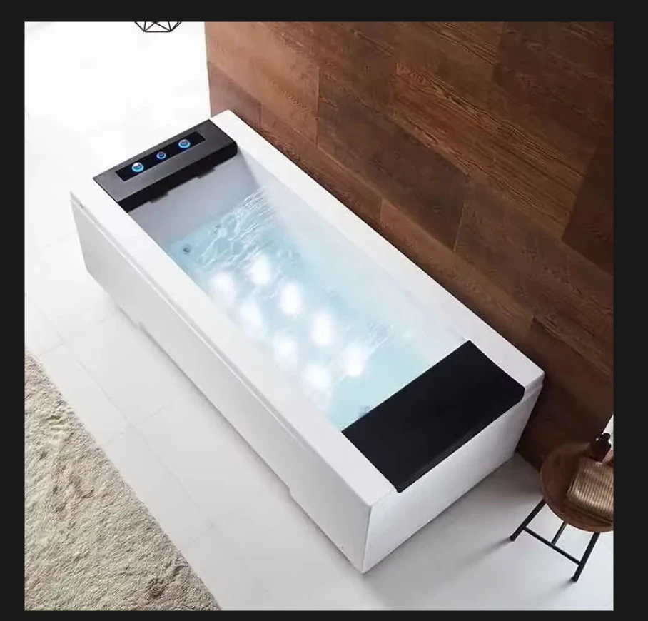 Led Color Light Jets Modern Massage 1 Hp Pump Waterfall Bathtubs