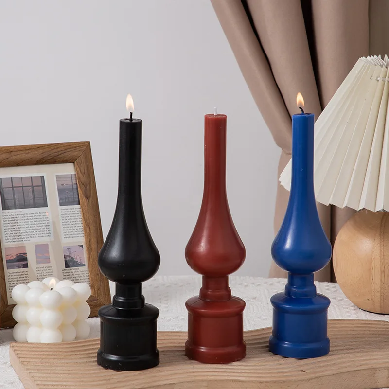 1PCS Long Pillar Scented Candle Sleek Colored Candles for Church Home Decoration