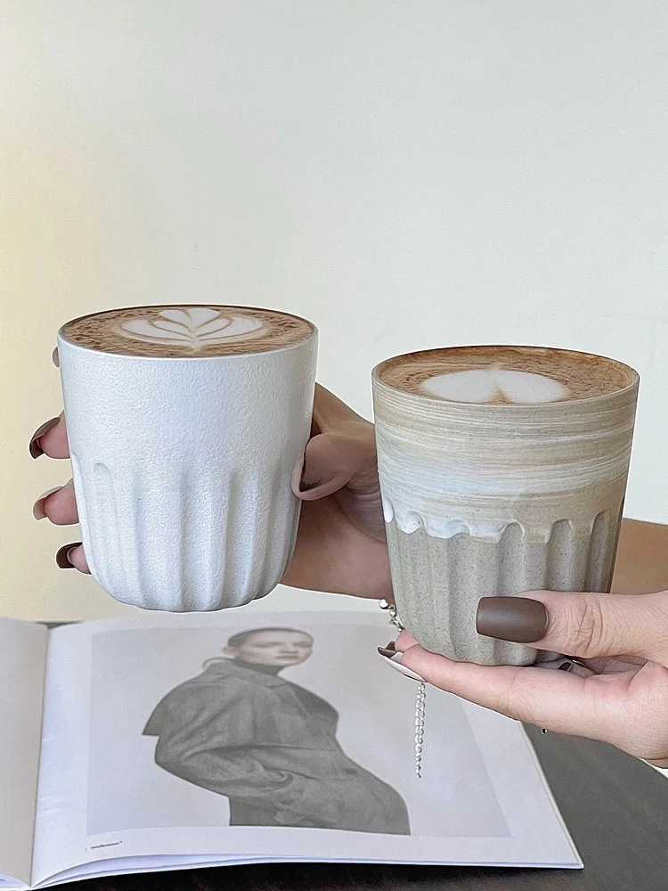 

Retro Japanese Handmade Thi Earthenware Mugs Simple Coffee Drinking Cerc Cups for Brewing Tea And Coffee 50ml Capaci