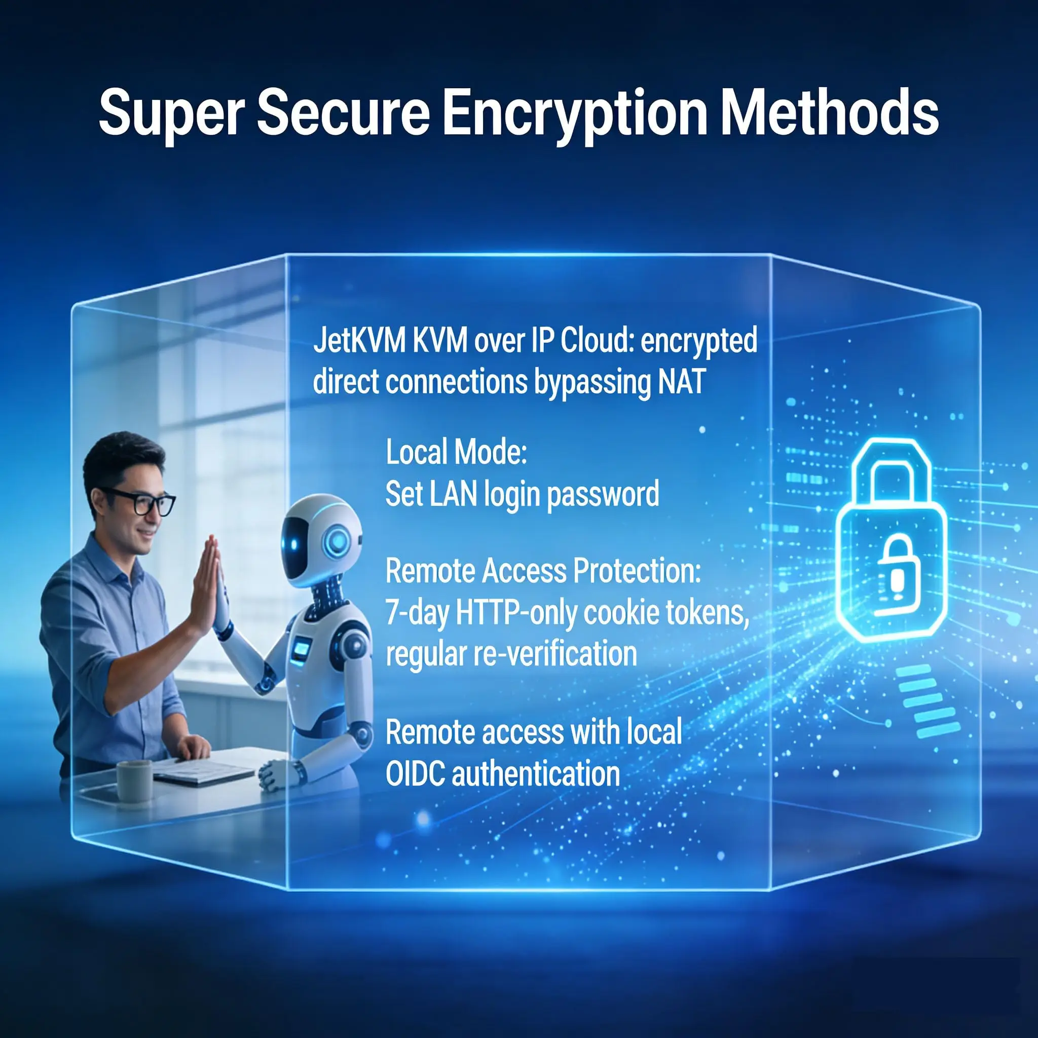 JetKVM KVM over IP Remote Control Device HDMI PC Server Access BIOS Management Multi-User Control TF Card LCD Display