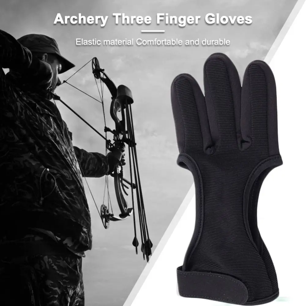 Useful Sports Accessories Hunting 3 Fingers Protective Gloves Recurve Bow Archery Finger Guard Shooting Hand Guard Protector