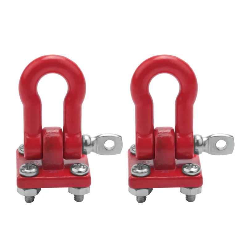 Metal Climbing Trailer Tow Hook Hooks Buckle, Winch Shackles Accessory for 1/10 Scale RC Crawler Truck D90 SCX10 Climbing Car,Re