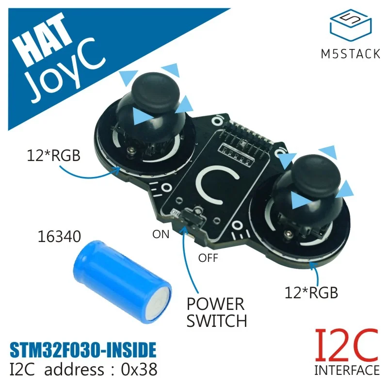 M5Stack Official JoyC (W/O M5StickC) Omni-directional Controller