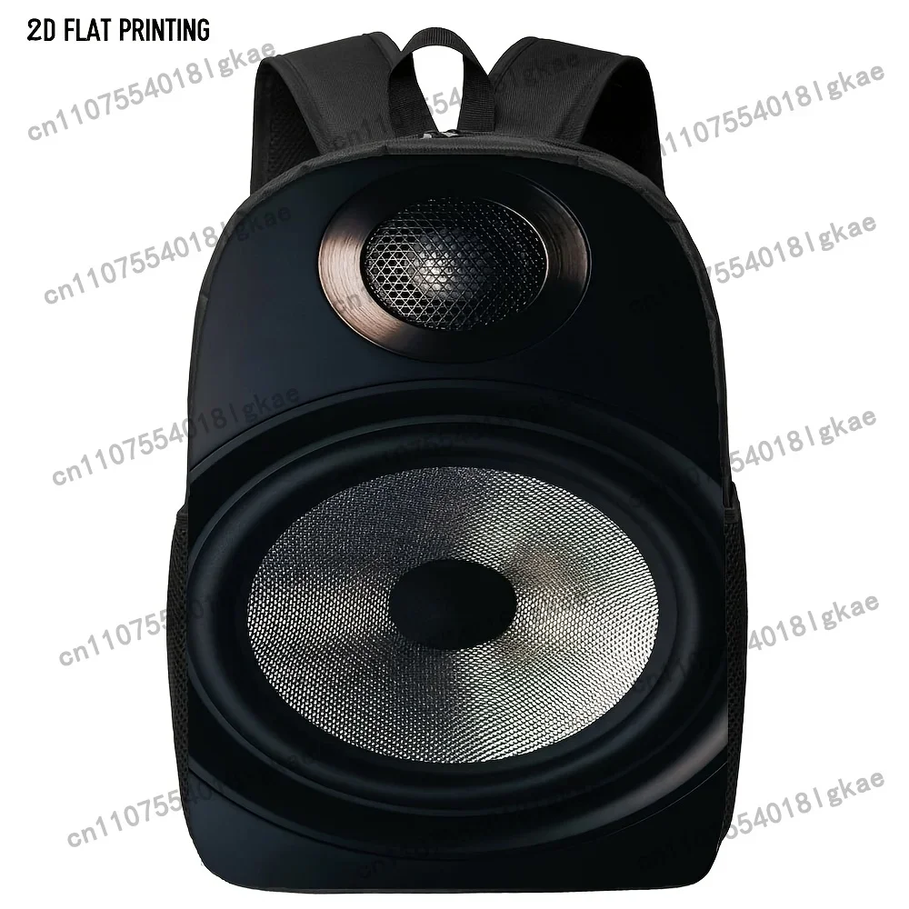 Unisex casual large capacity simple backpack, fashionable and adjustable 2D flat printing, 2D Flat