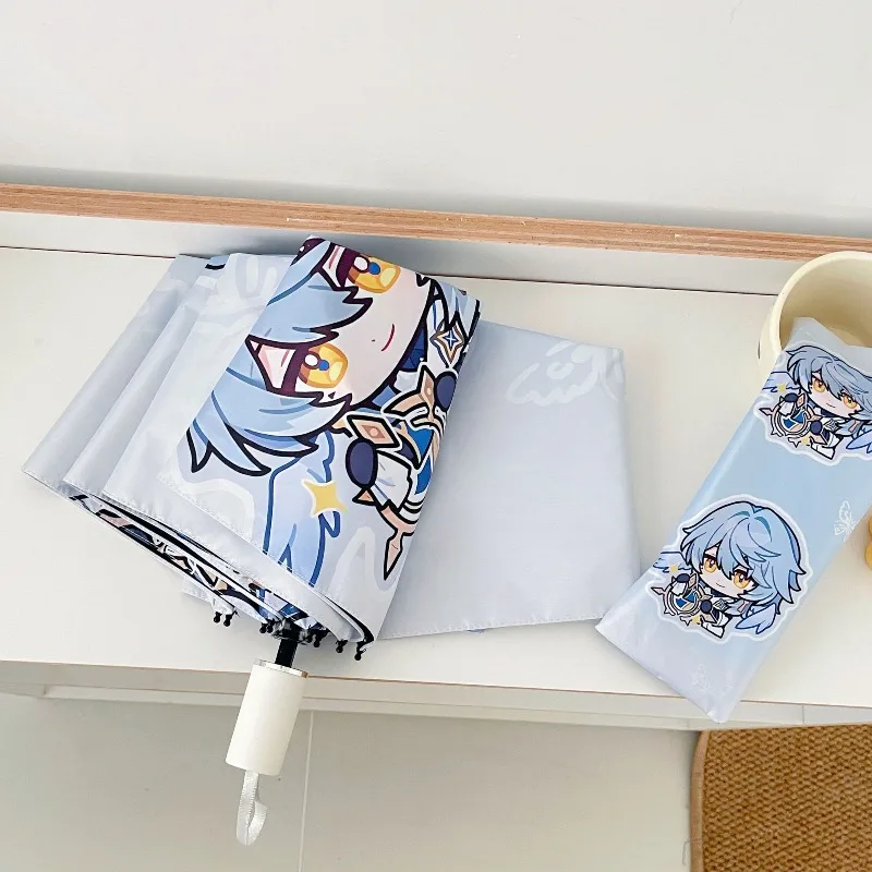 

Game Honkai Star Rail Sunday Cartoon Print Automatic Sunshade Umbrella Student Sunproof Umbrella Birthday Gift