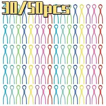 カラフルな縫製ボビンクリップ、ロングスレッドクリップ、スプールホルダー、ボビンオーガナイザー、DIY縫製アクセサリーツール、50個、30個