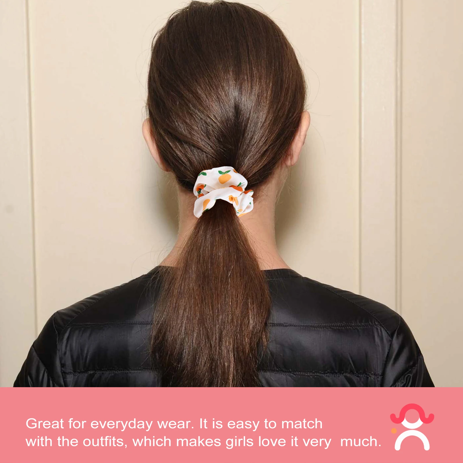 

16pcs Fabric Ponytail Holders Girls Accessories Headband Rings Women Party Wedding Birthday Elastic Ties Bobbles Hair Bands