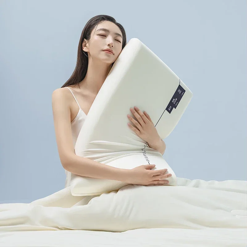 قطعة واحدة من وسادة إسفنج الذاكرة، (6 سم، 8 سم، ارتفاع 10 سم ودعم قوي للرقبة)، مناسبة لوضع النوم، جودة الفندق