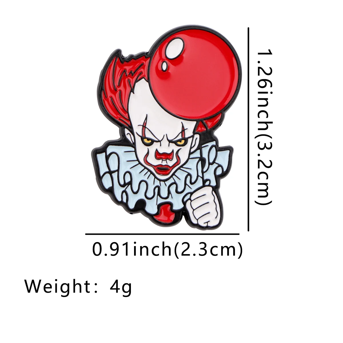 Horror Movie Clown Enamel Pin Men Women's Brooches Lapel Pins for Backpacks Iron Badges on Clothes Halloween Accessories Gifts