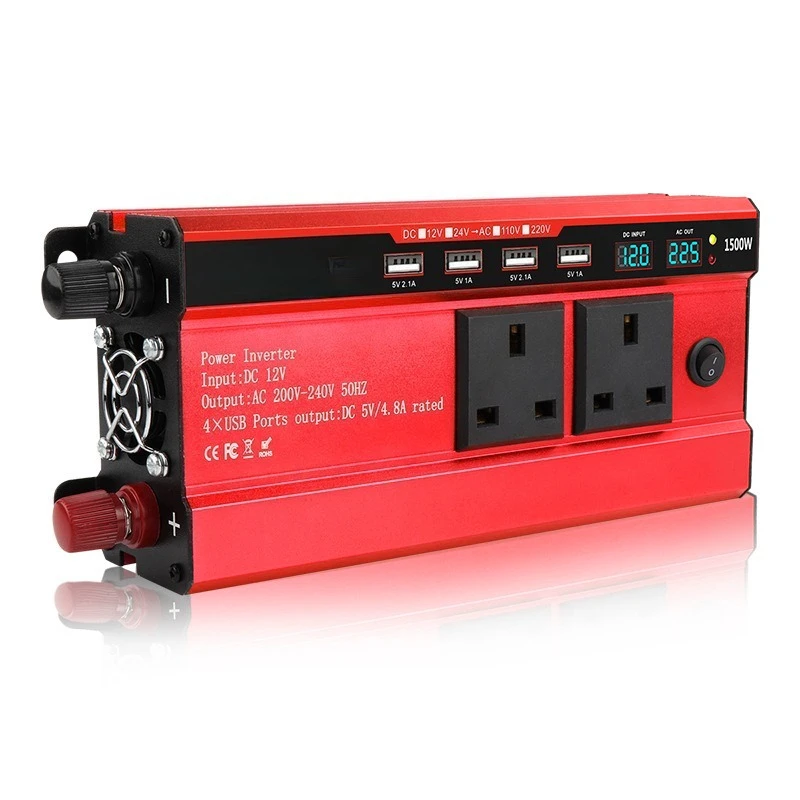 Low power 1500W car inverter 12V to 220V4USB car inverter