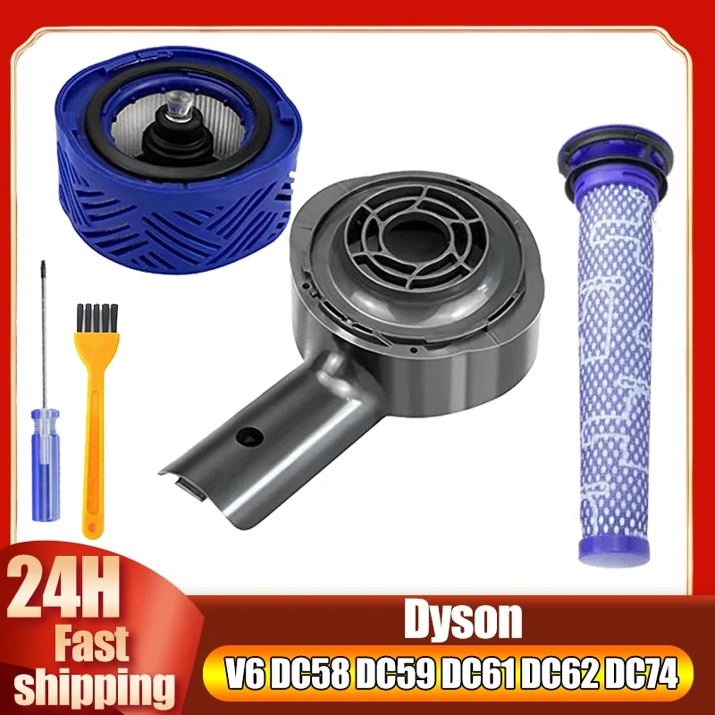 Motor Rear Cover/Motor Back Cover & Filter Replacement for Dyson V6 DC58 DC59 DC61 DC62 DC74 Vacuum Cleaner Accessories