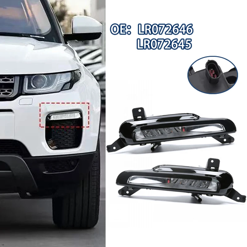 

LR072646 LR072645 Car Front fog lamp headlight DRL fog lights For LAND ROVER Range Rover Evoque 2015-2018 LR136873 LR136872