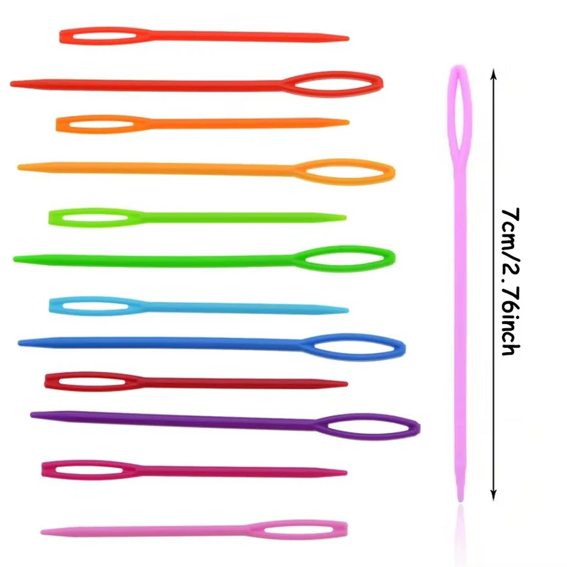 Komplettes Strickwerkzeug-Set – Stricknadeln in verschiedenen Farben und Mini-Verschlüsse, Organizer-Box für handgefertigte Kleidungsstücke und Textil-DIY TMZ – Detail 4
