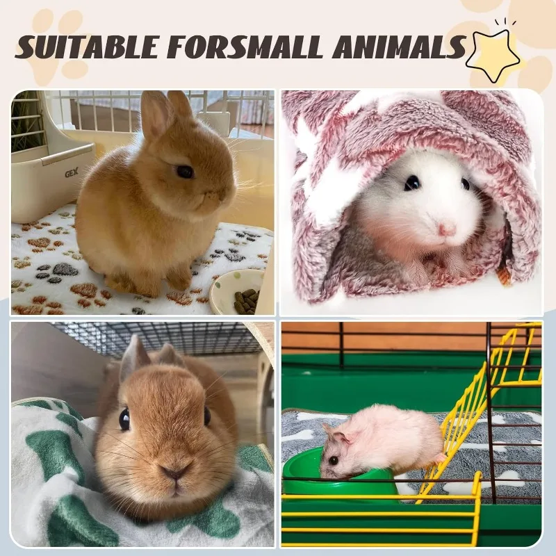 Washable Guinea Pig Blankets Absorbent Small Animal Fleece Bedding Pad Cage Liners Reusable Pet Pee Pad Sleep Mat Wholesale