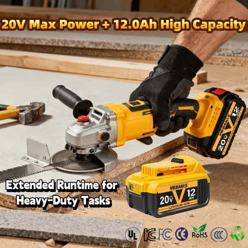 

Bestseller！For DEWALT 18V 12.0Ah Lithium-Ion Battery, Deep Cycle Long Life,Powers Workshop & Outdoor Tools, Ideal for Renovation