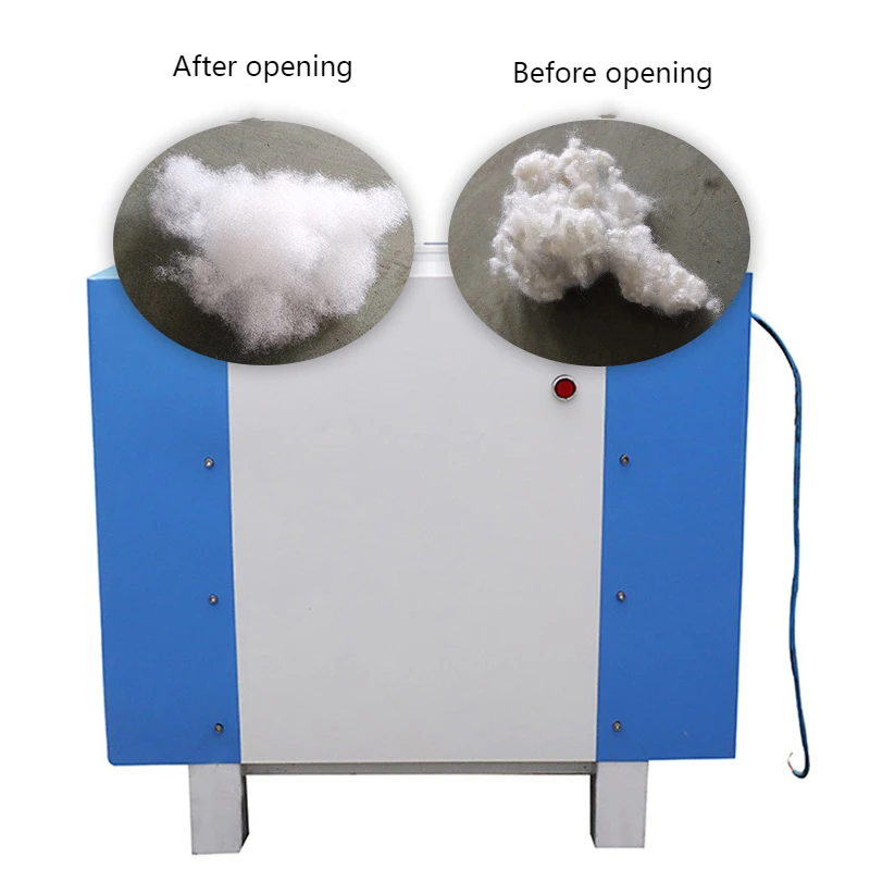 

manufacturer custom automatic fiber opening equipment custom logo cotton opener machine for toy