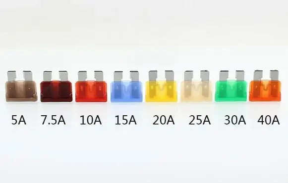 5pcs/lot Medium Fuse Illustration Plastic Material 5A 7.5A 10A 15A 20A 25A 30A 40A for Auto Car Truck